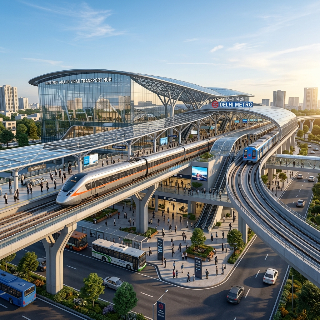 Omaxe Kaushambi — Opposite Anand Vihar | Direct Railway Station Connection